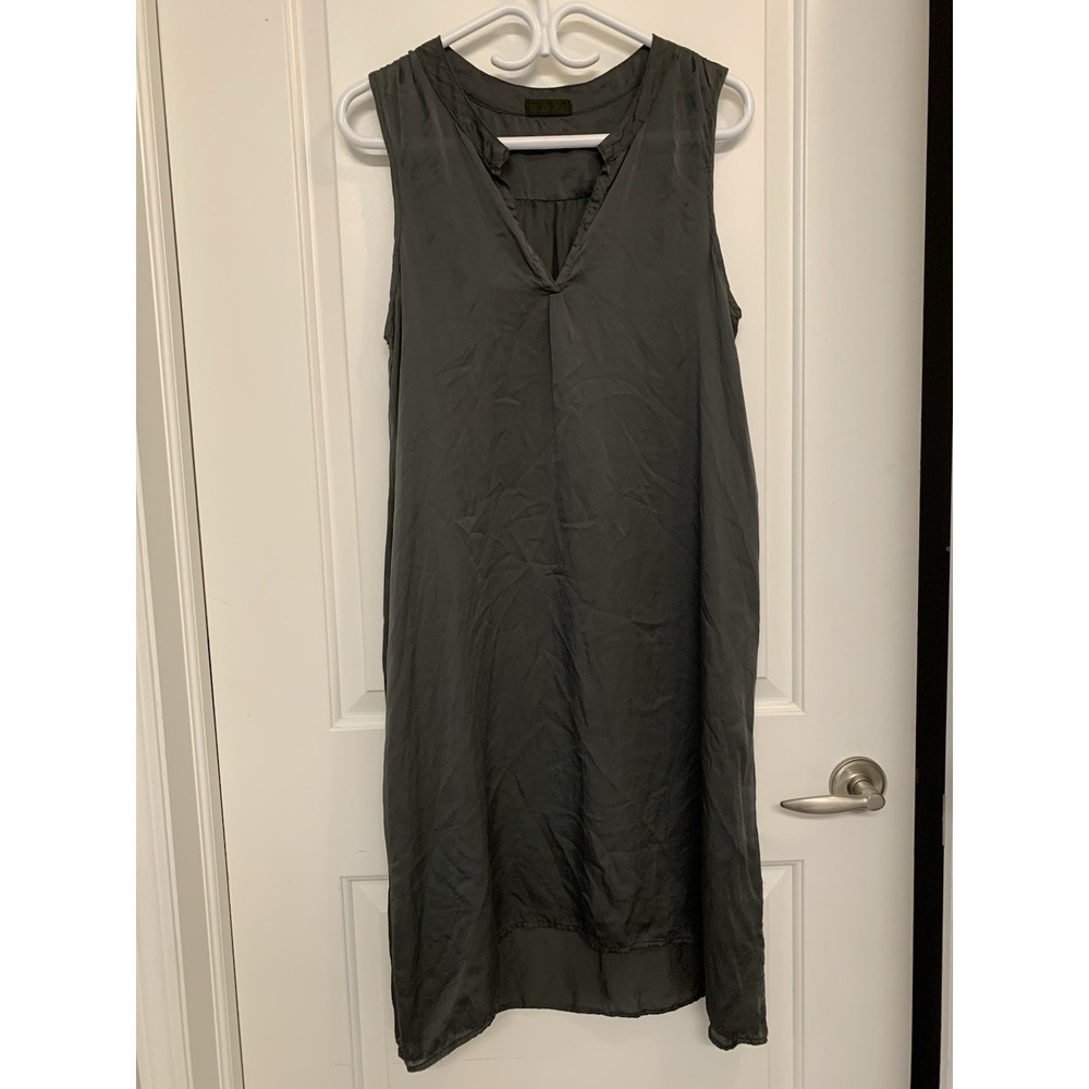 CP Shades Silk Sleeveless Tunic Dress M Made In USA Lagenlook Boho Minimalist